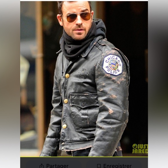 🇺🇸 Vintage US Police Trooper🏍 motorcycle leather jacket. - Picture 15 of 15